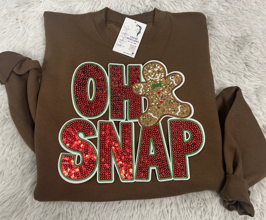 Oh Snap sequence chocolate sweatshirt Patch Sweatshirt