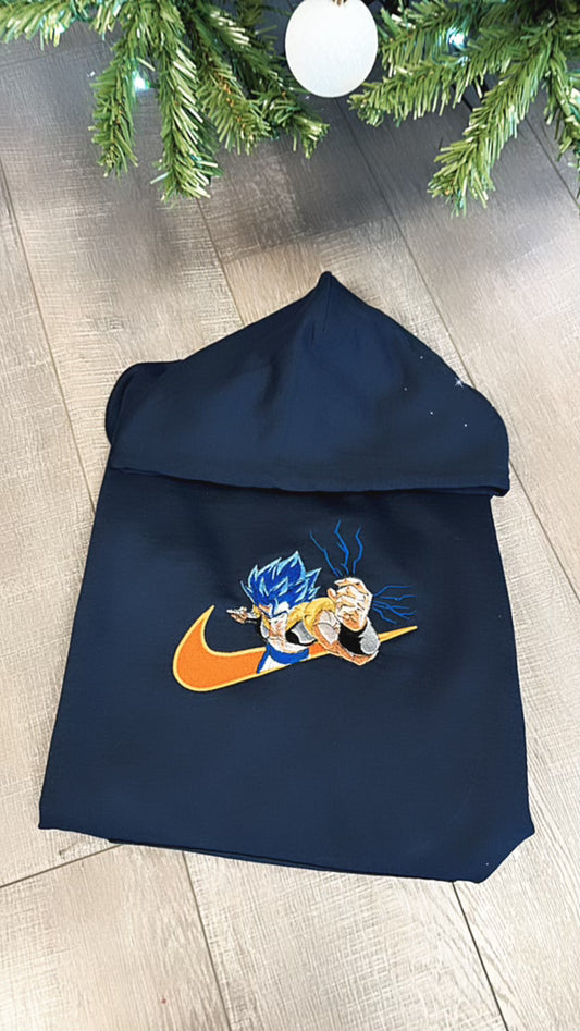 Vegeta Dragon balls swoosh embroidered hoodie