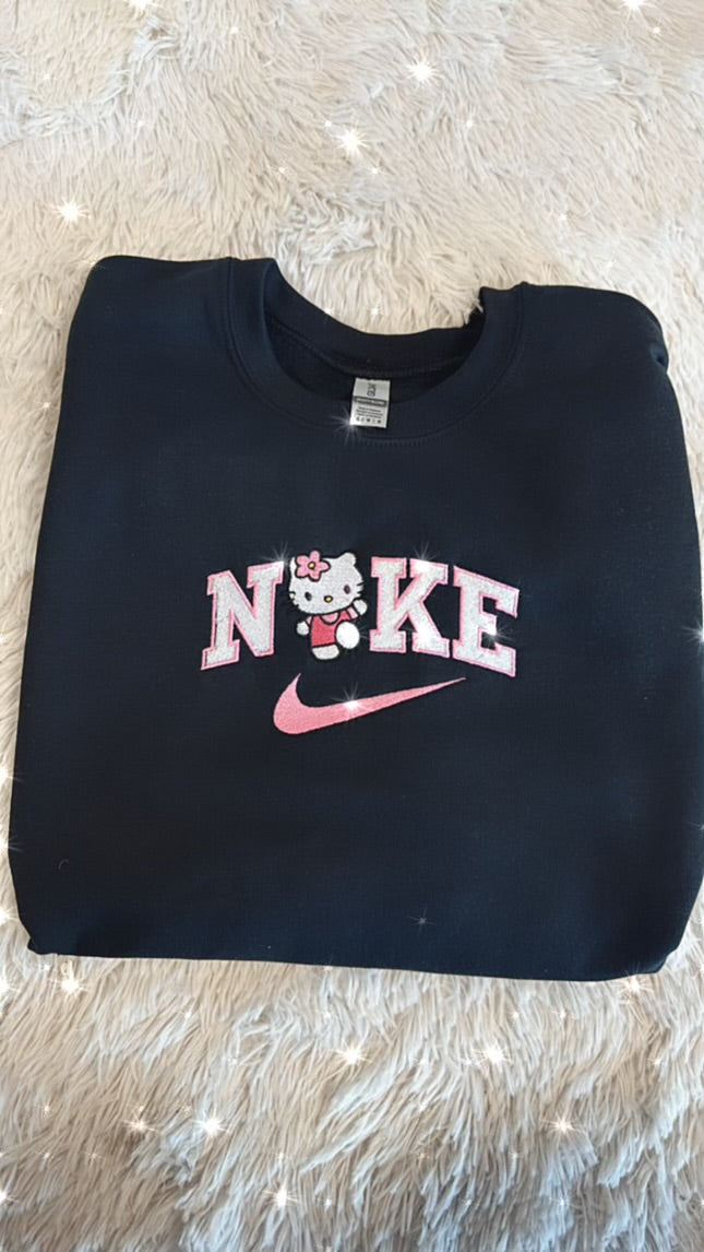 HK swoosh Embroidered sweater