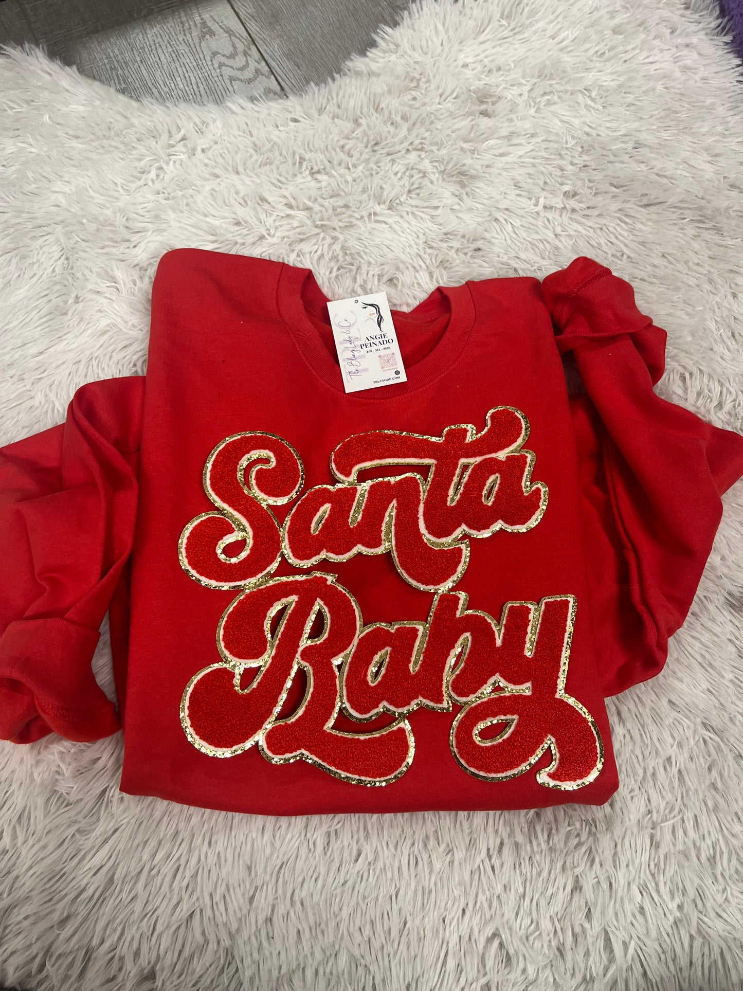Santa Baby red Patch Sweatshirt