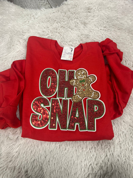 Oh Snap sequence red sweatshirt Patch Sweatshirt