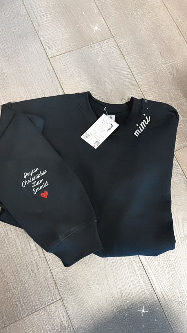 Mimi embroidered crew sweatshirt