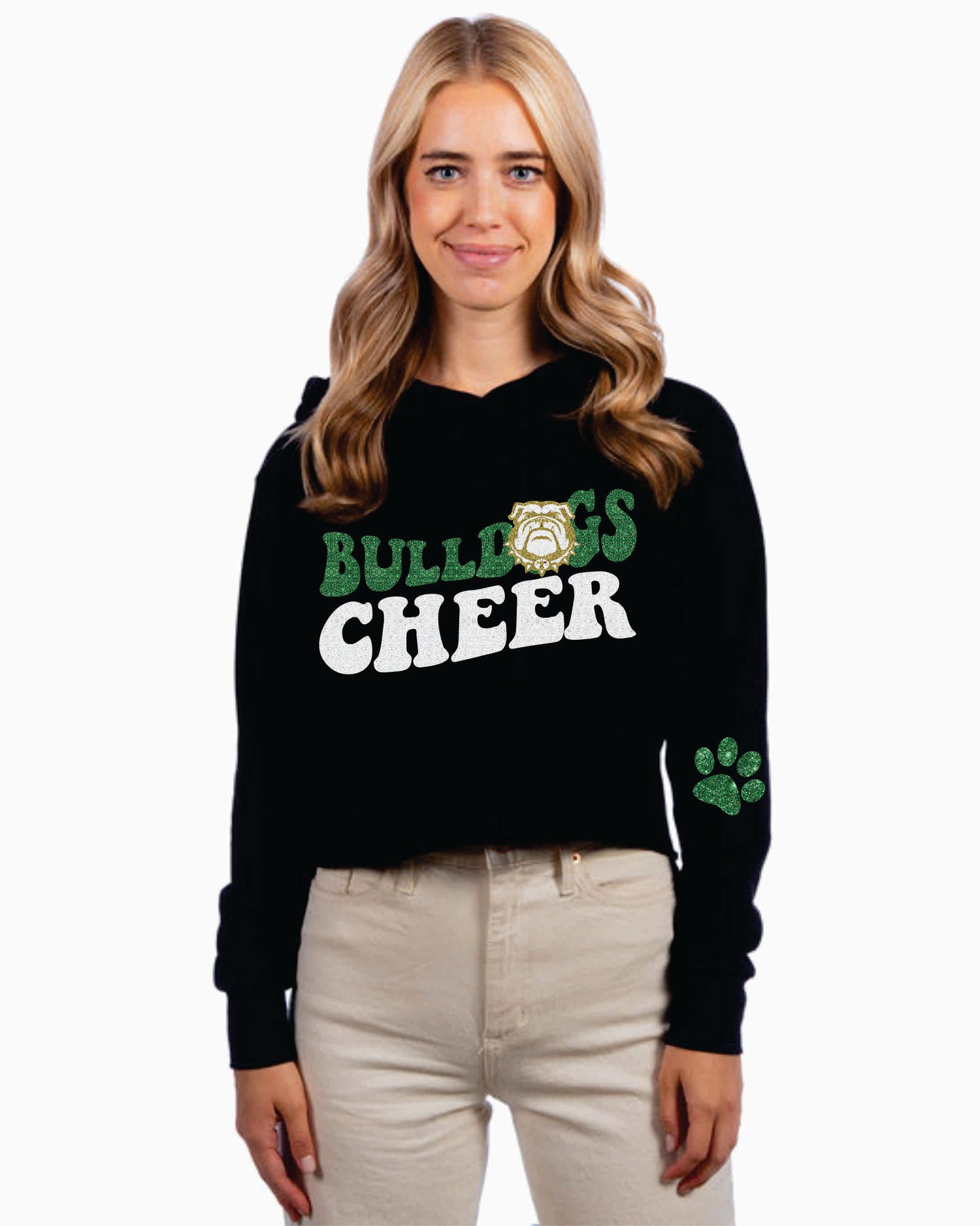 THS CHEER CROP HOODIE