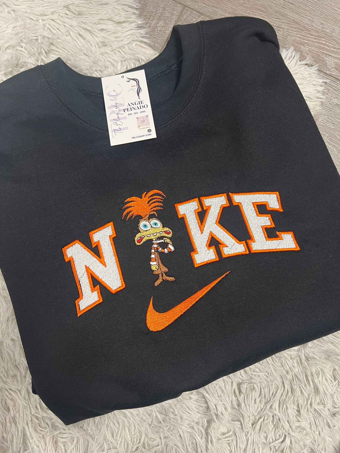 Anxiety swoosh Embroidered Hoodie or Sweatshirt