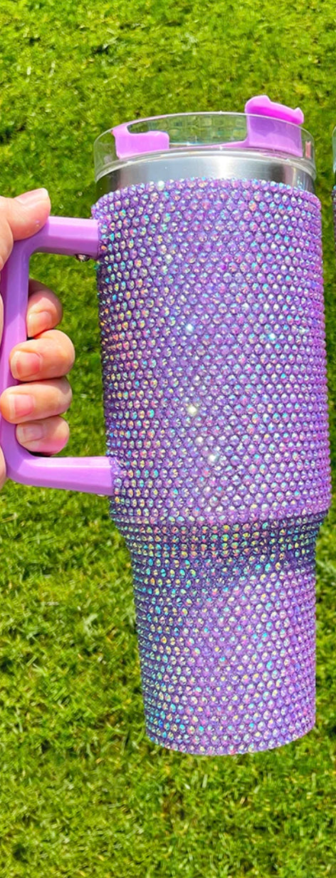 40oz Bling Tumbler purp RTS