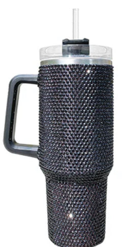 40 oz Bling Tumbler white RTS
