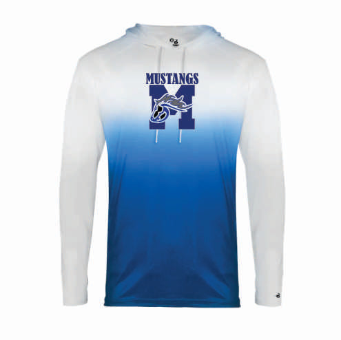 MHHS: MUSTANGS LOGO OMBRE HOODIE