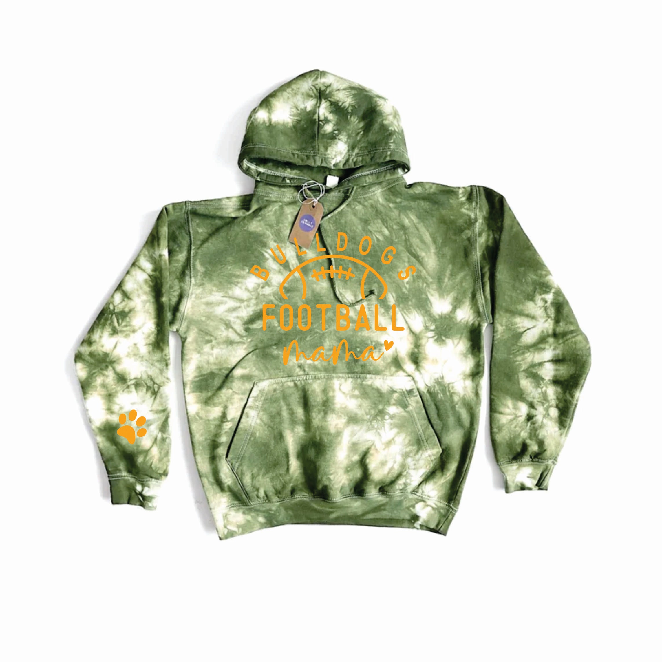 Olive green best sale tie dye hoodie