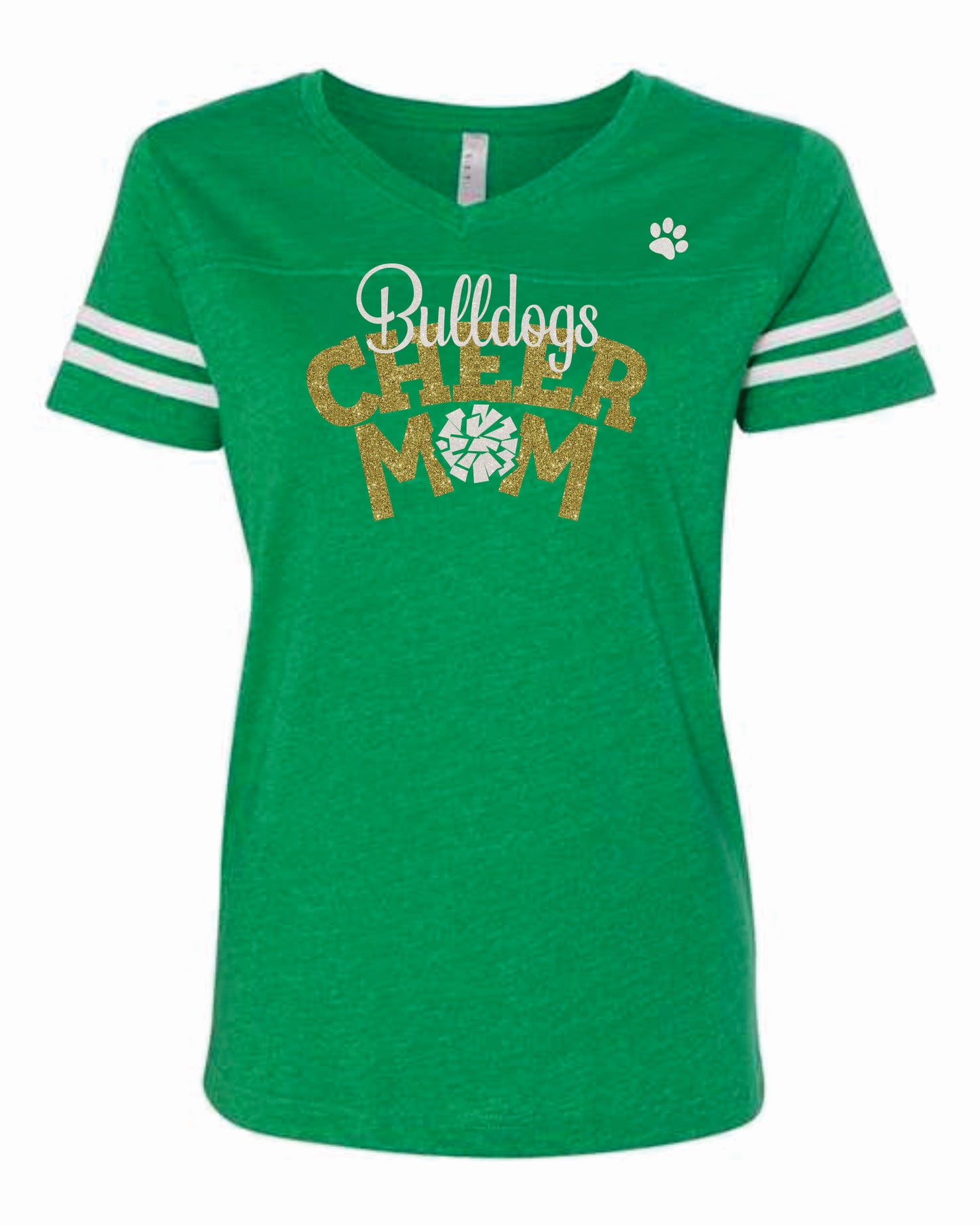 THS CHEER MOM VARSITY V NECK TEE *Glitter*