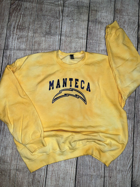 MC CHARGERS  YELLOW TIEDYE SWEATSHIRT