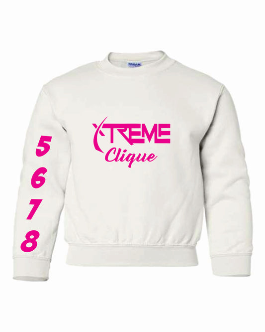 Xtreme Clique WHITE  Crop Sweatshirt