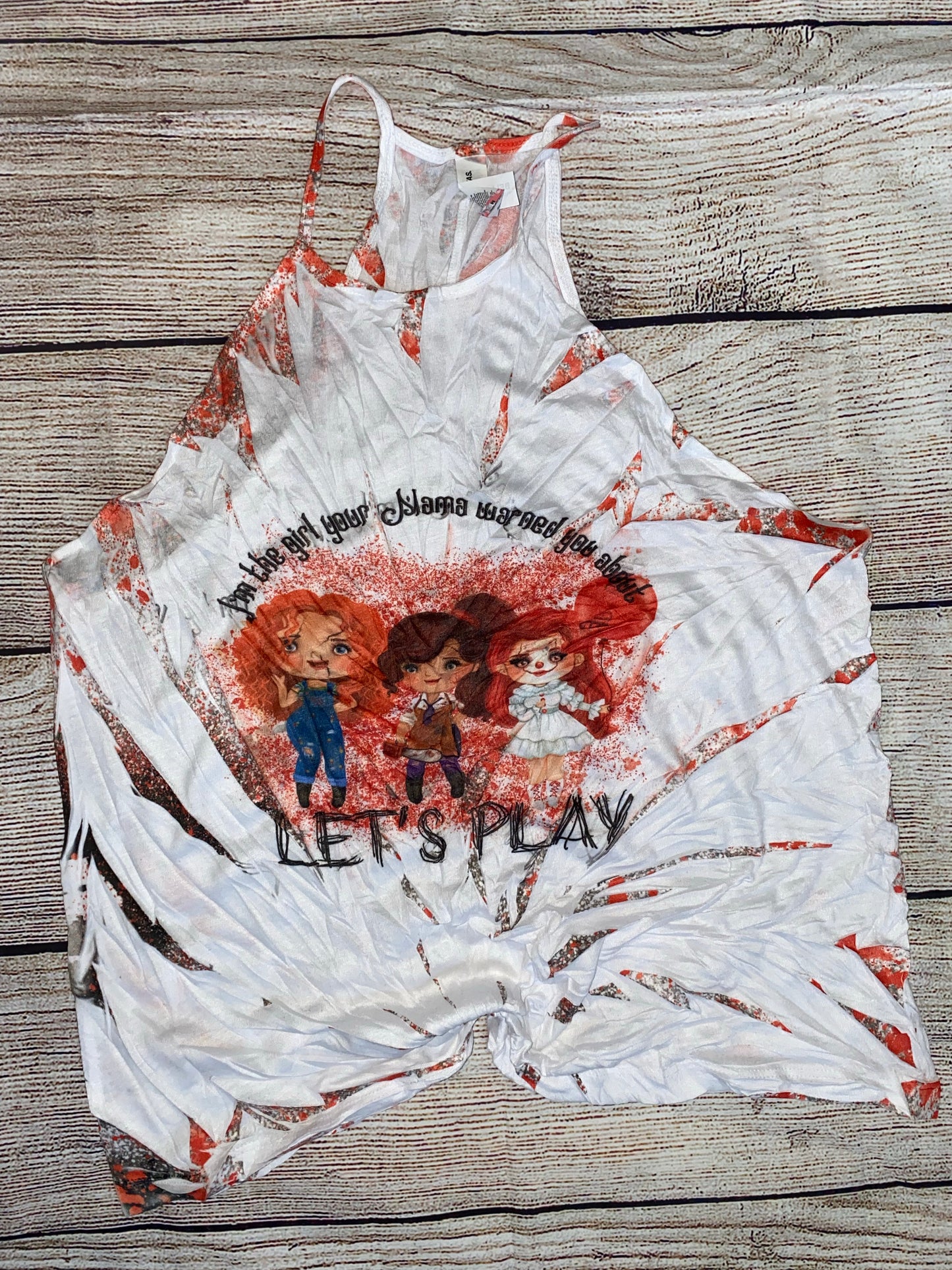 Playful Dollz Tie Dye subbed high neck tank