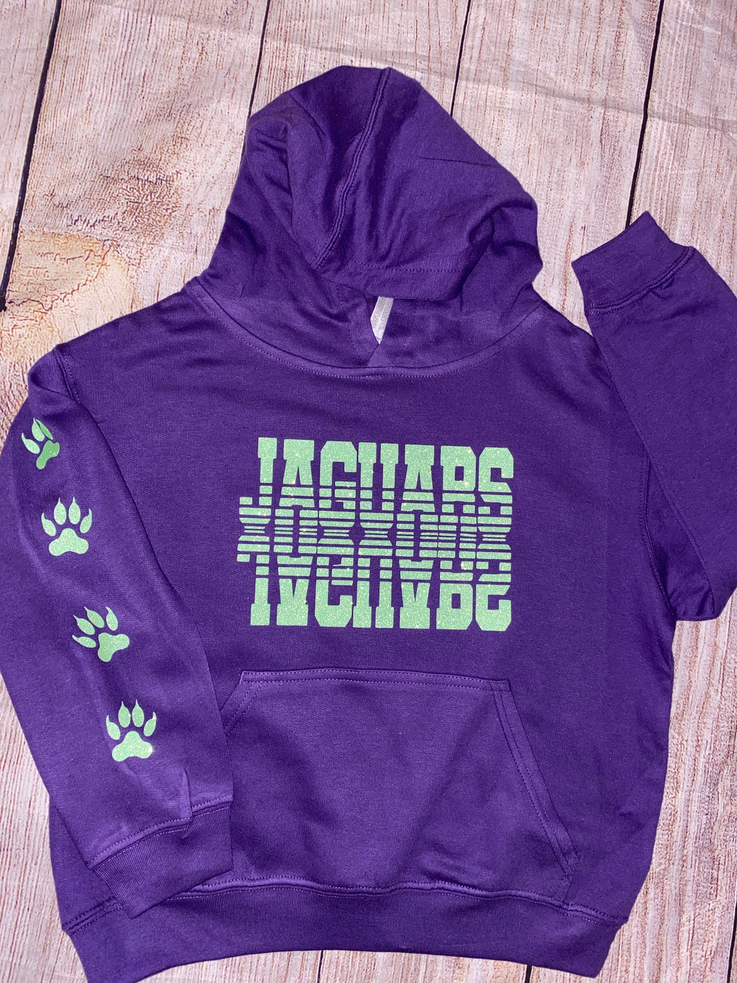 Monticello Purple Glitter Jaguars Hoodie