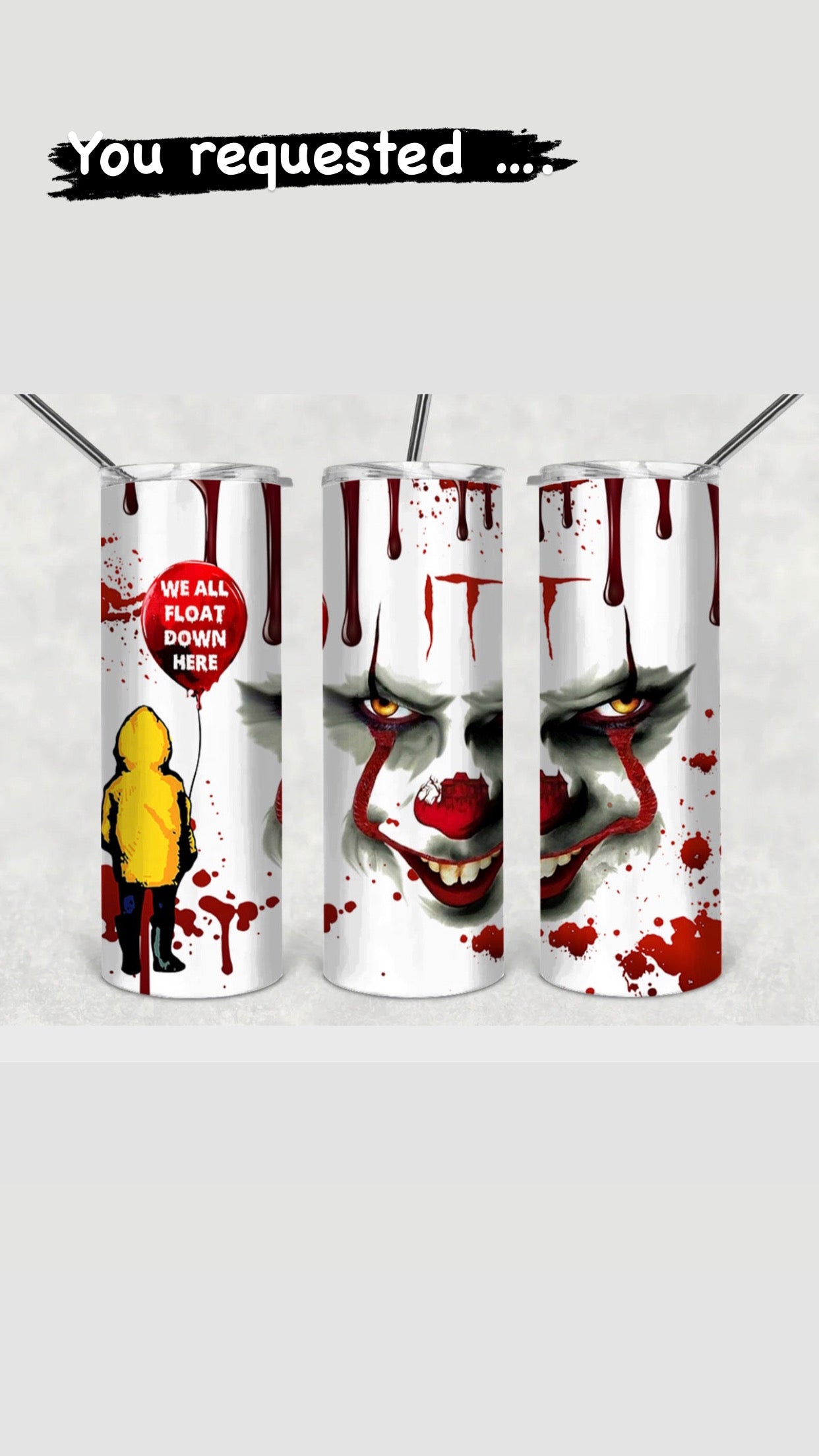 Scary Clown 20 oz. Tumbler