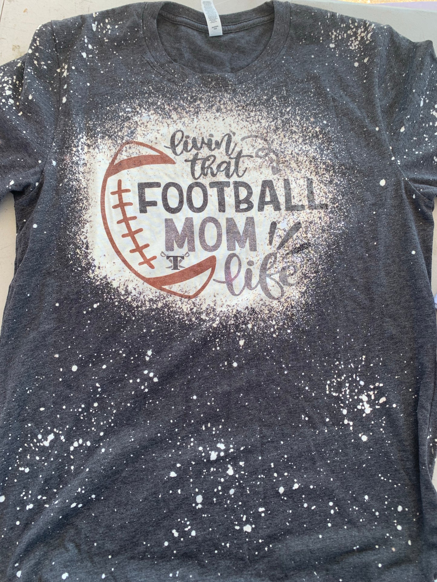 Bleached Football mom life tee