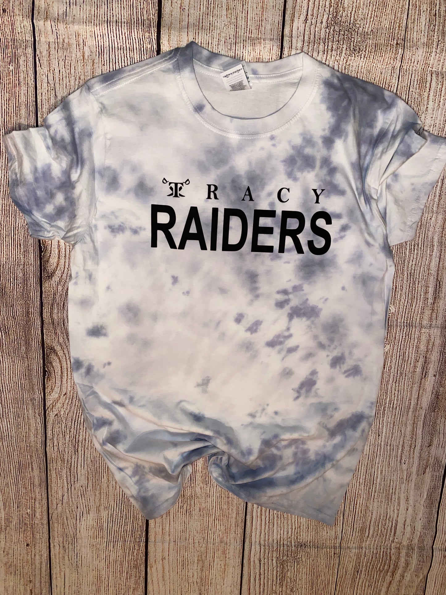 Tracy Raiders Gray tie dye TR fashion Tee