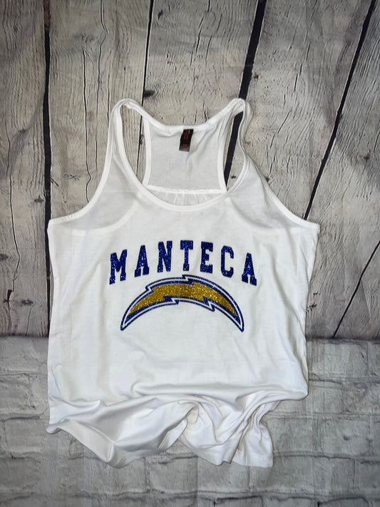 Manteca Chargers glitter Tank