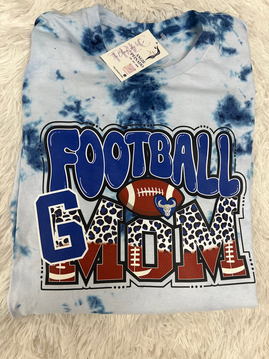 Football GMom tie dye tee