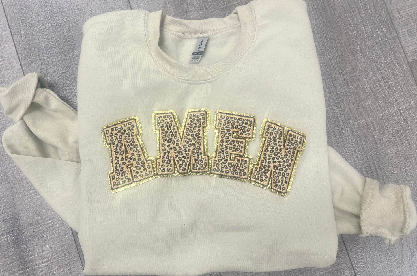 Amen Cheetah Chenille Patch sweatshirt