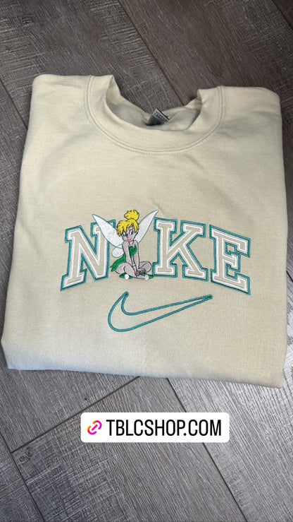 FAIRY swoosh embroidered crew sweatshirt