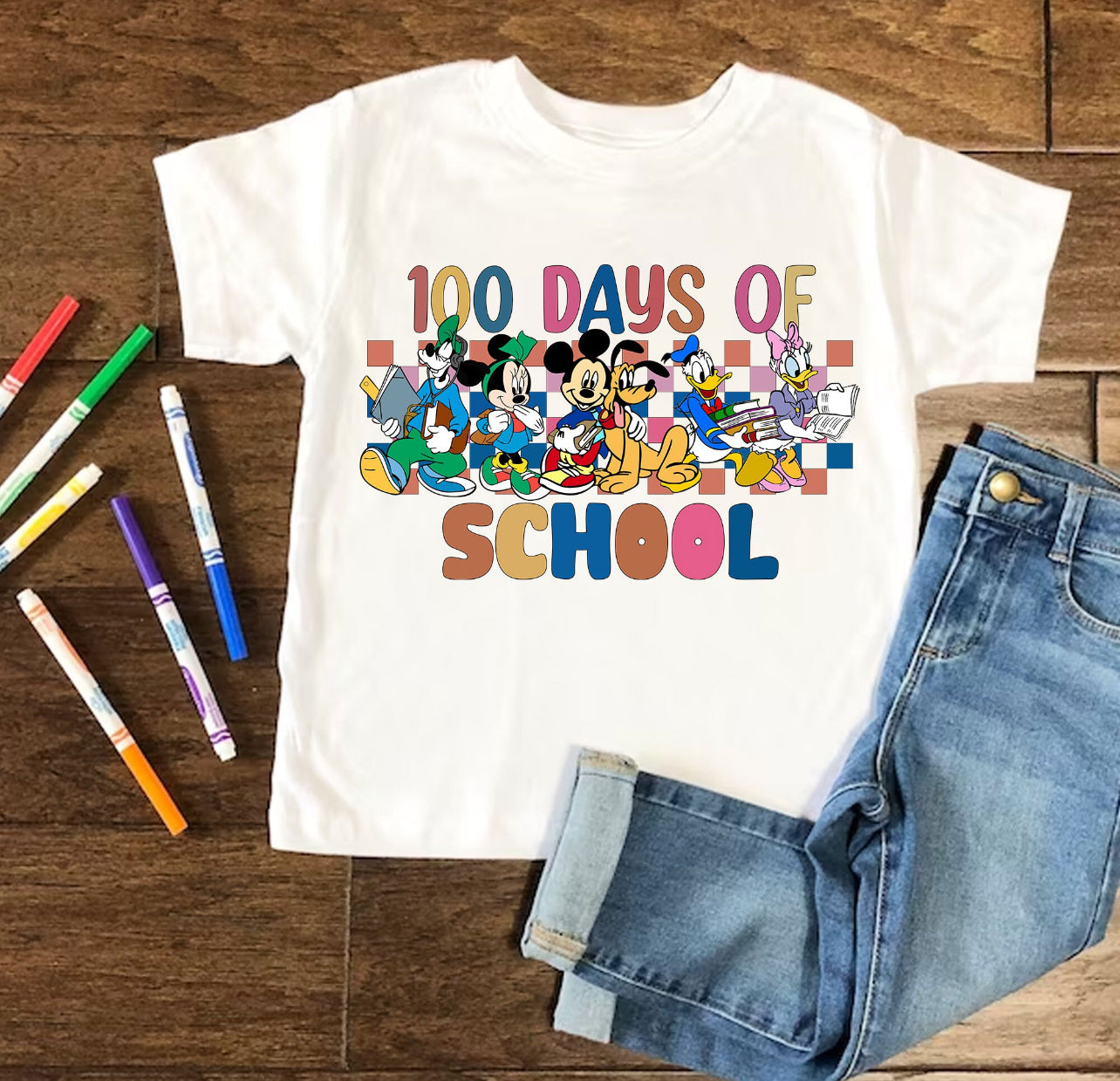100 days of School Mouse and friends Tee