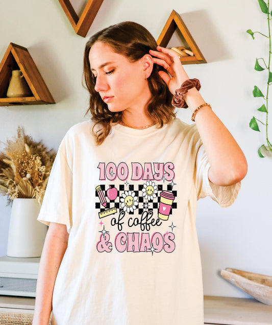 100 Days coffee & Chaos - comfort colors Ivory