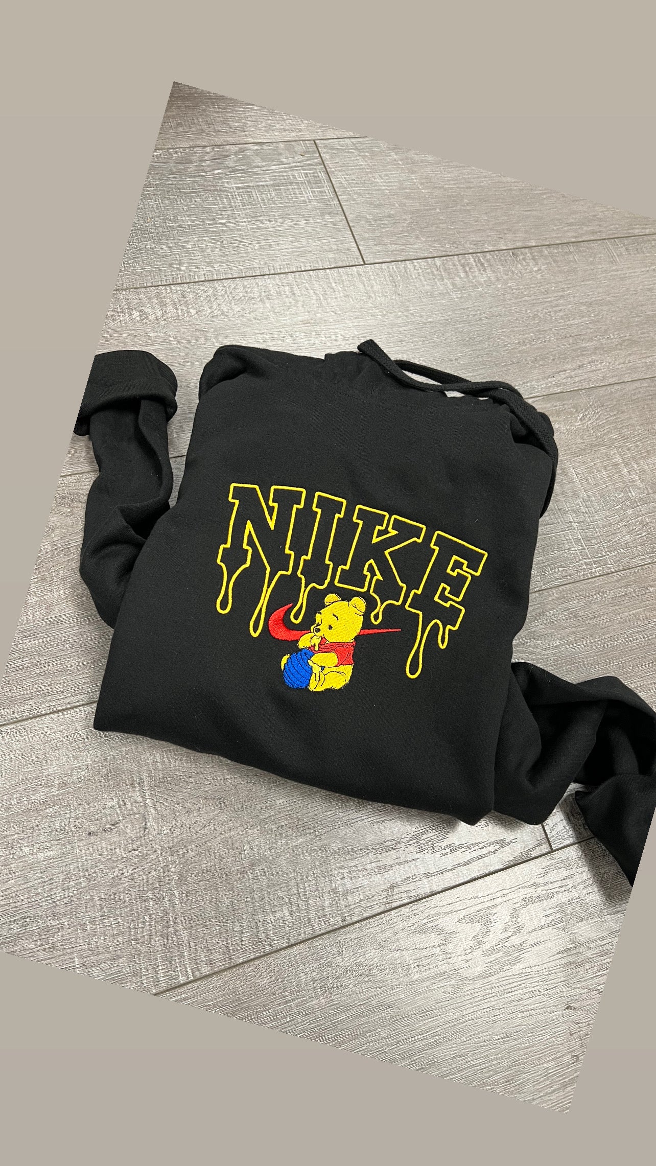 YELLOW BEAR embroidered Hoodie