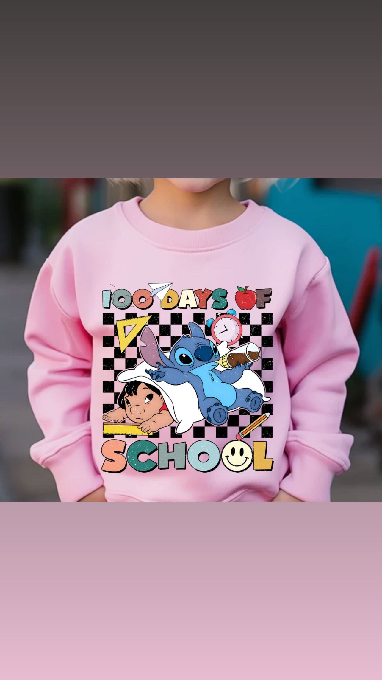 100 Days of School Alien & Lilo sweatshirt