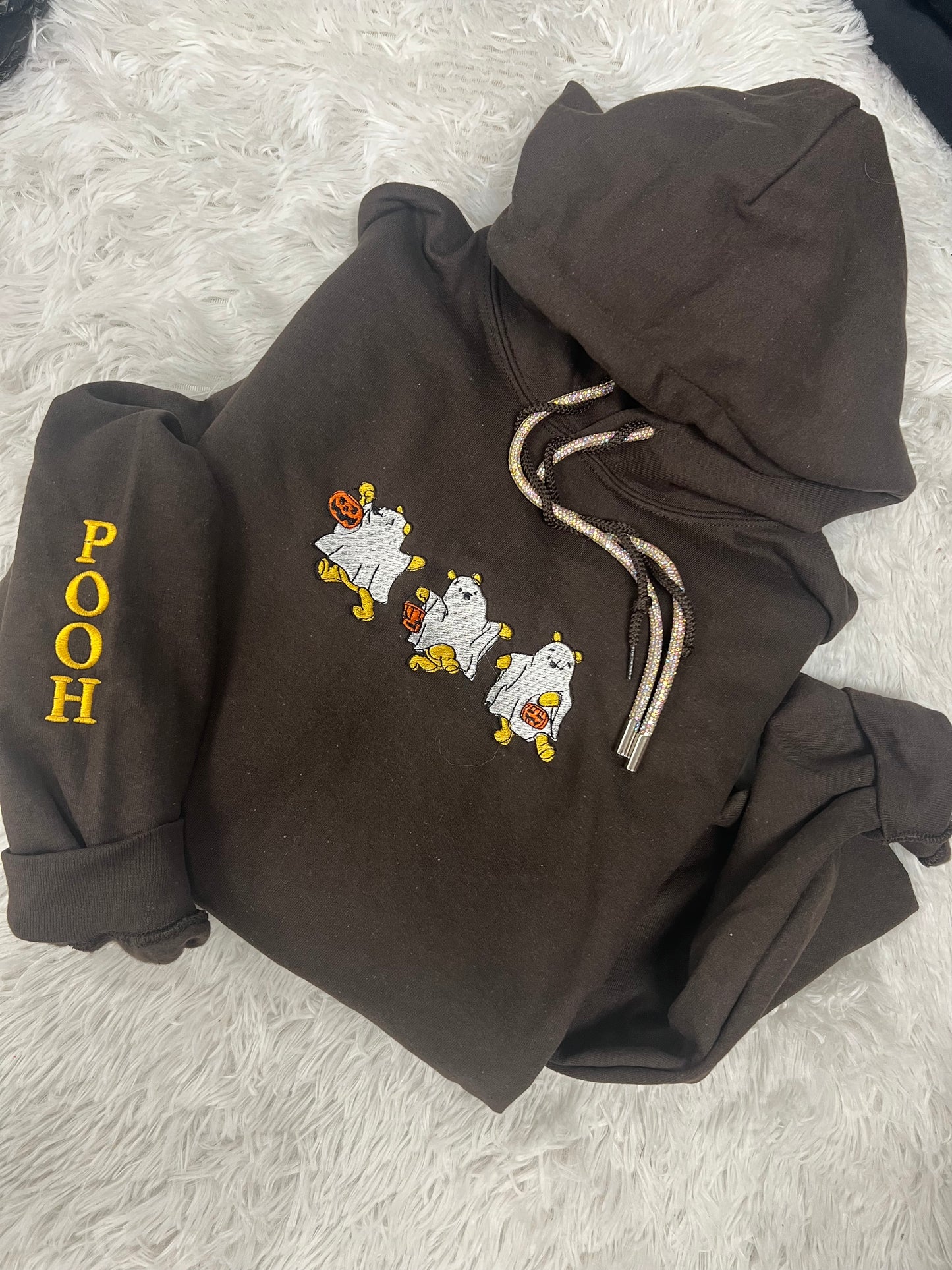 Bear Ghost embroidered hoodie