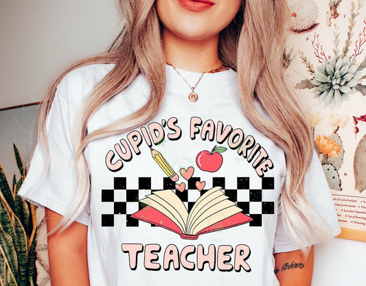Cupid’s favorite Teacher TSHIRT - comfort colors