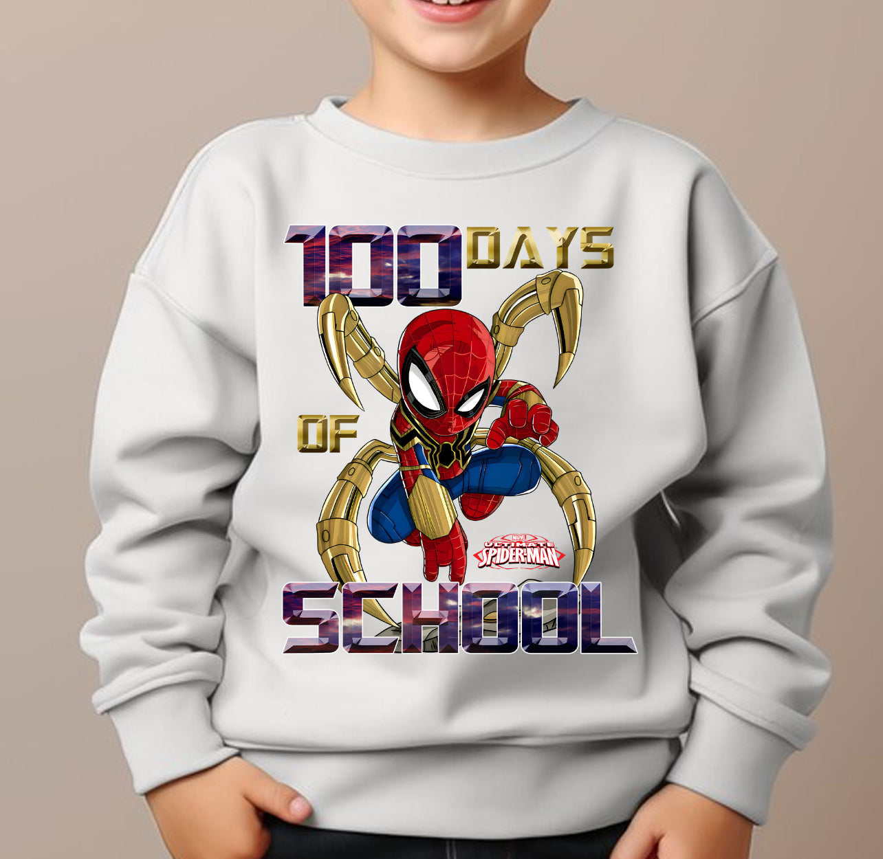 Spider 100 days of school sweatshirt
