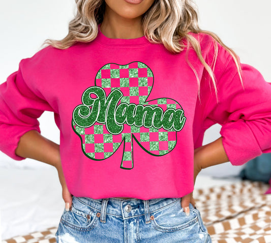 Mama glitter effect print sweatshirt