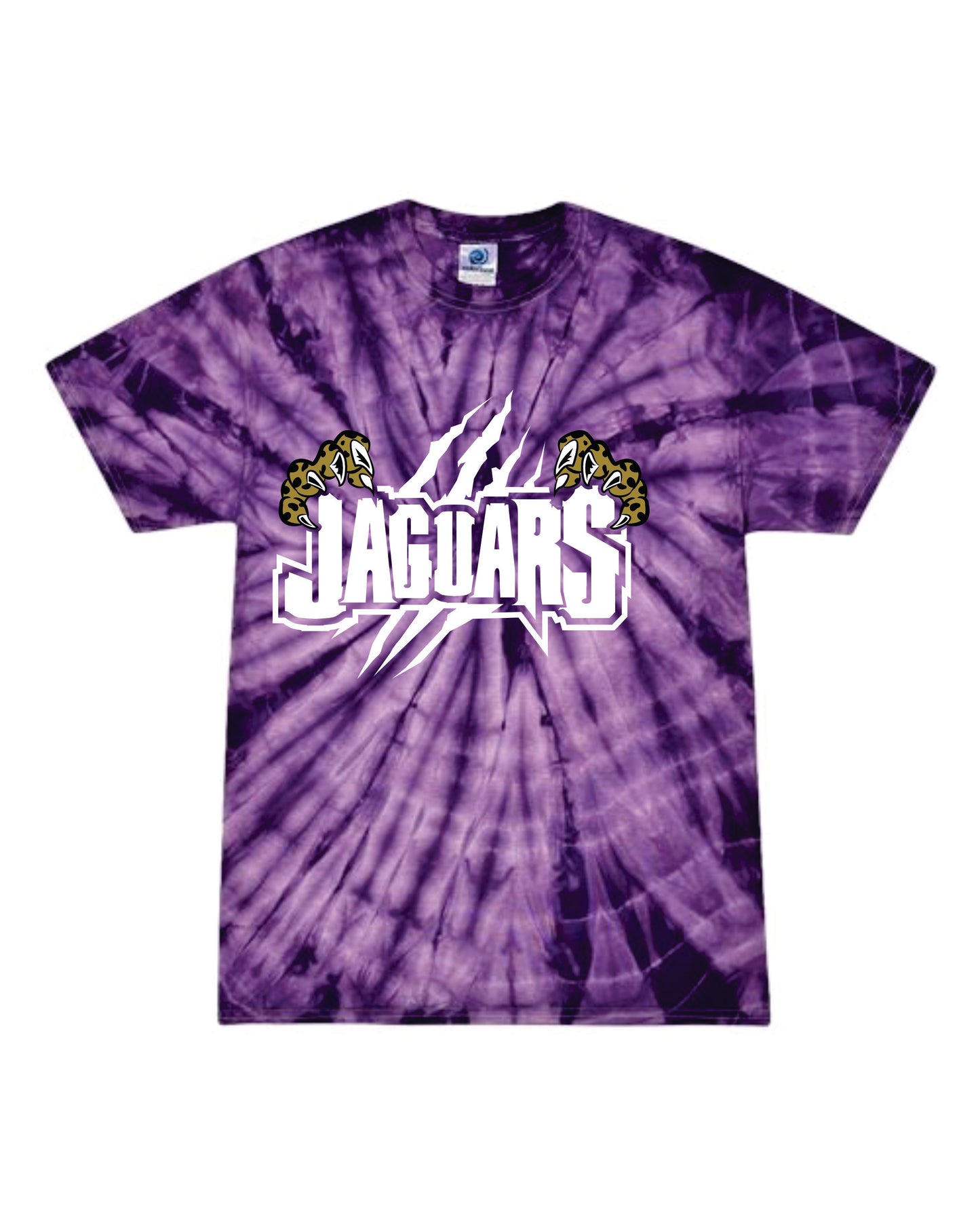 Monticello Jaguars claws purp tie dye