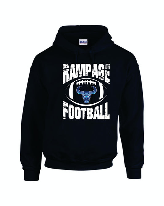 RAMPAGE FOOTBALL GRUNGE LOGO HOODIE