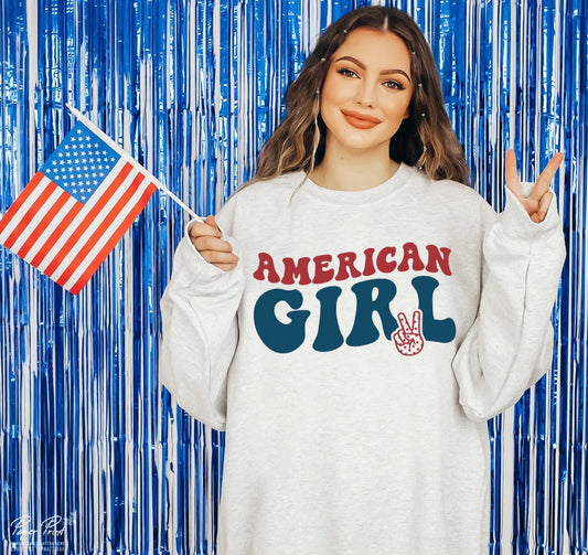American Girl Puff Print