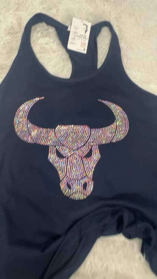 Rampage All Bling Bull Ladies Racerback Tank