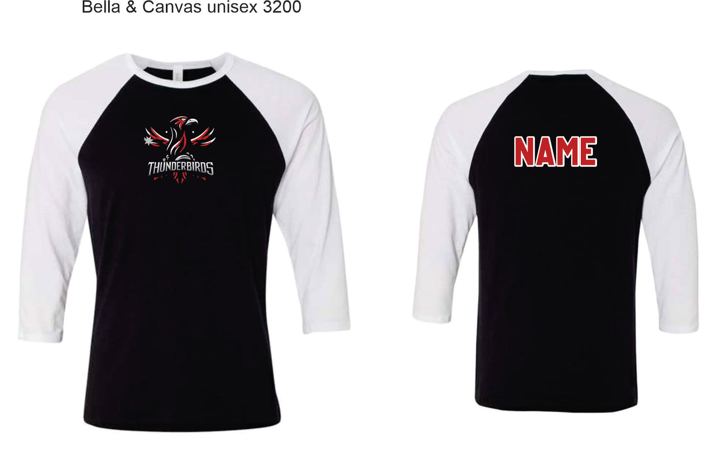 2026 Thunderbirds Raglan Baseball Tee