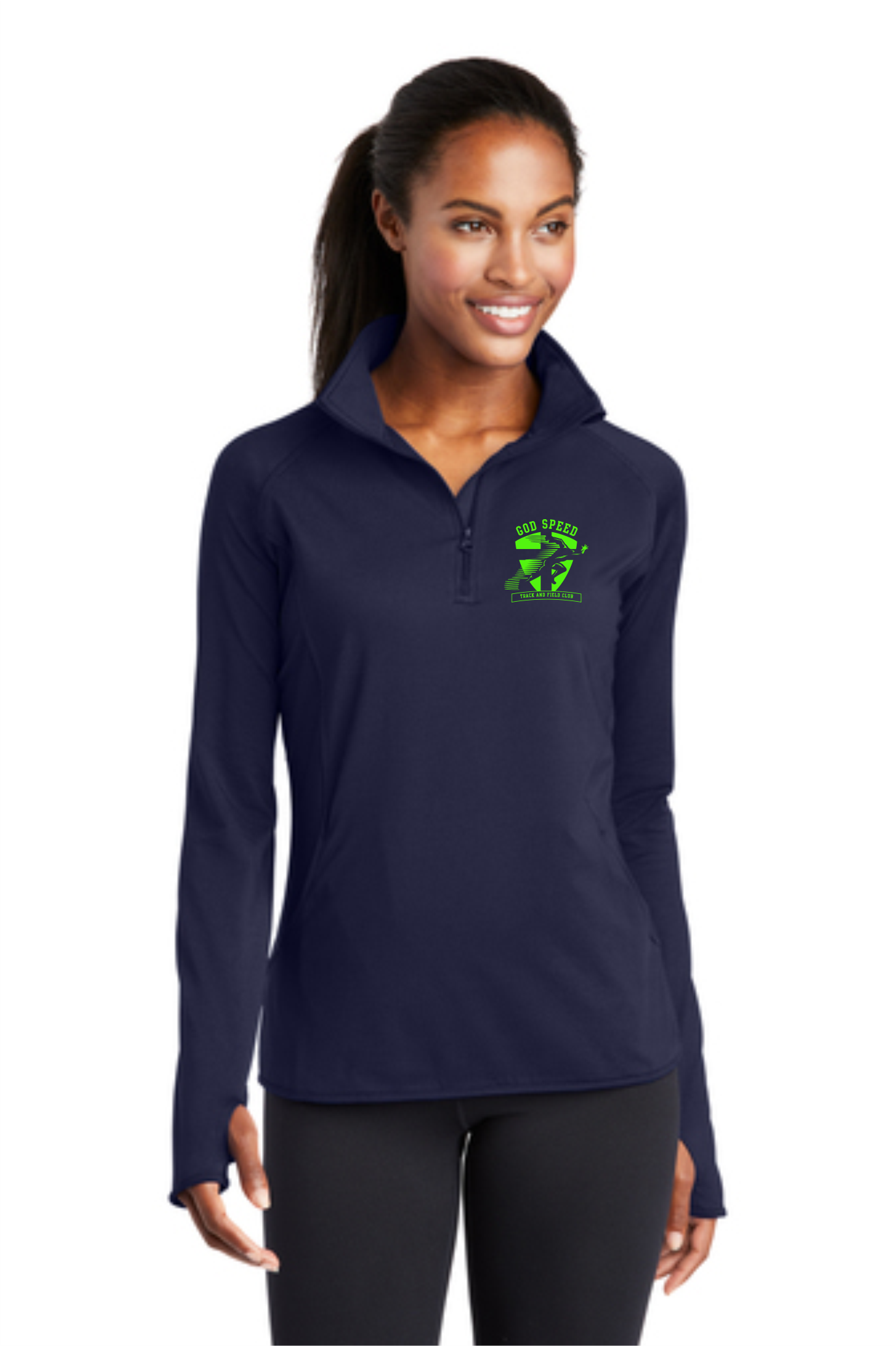 Ladies BLING quarter zip Track Jacket