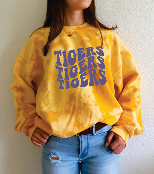 Traina Tigers Tie Dye Crewneck Sweatshirt