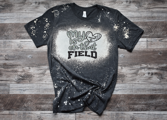 Tracy Raiders  My heart is on the field Bleached shirt