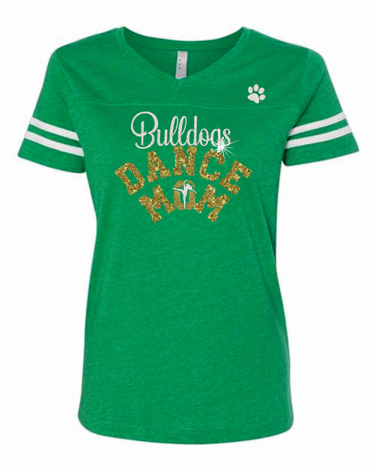 THS DANCE MOM VARSITY V NECK TEE *Glitter*