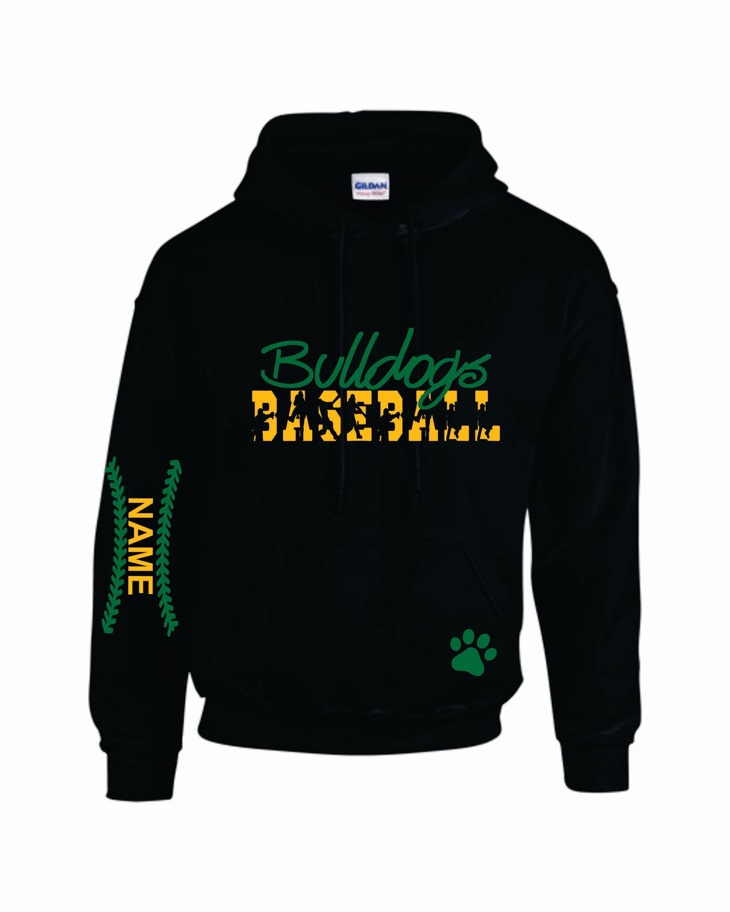 THS Bulldogs Baseball Silhouette Hoodie