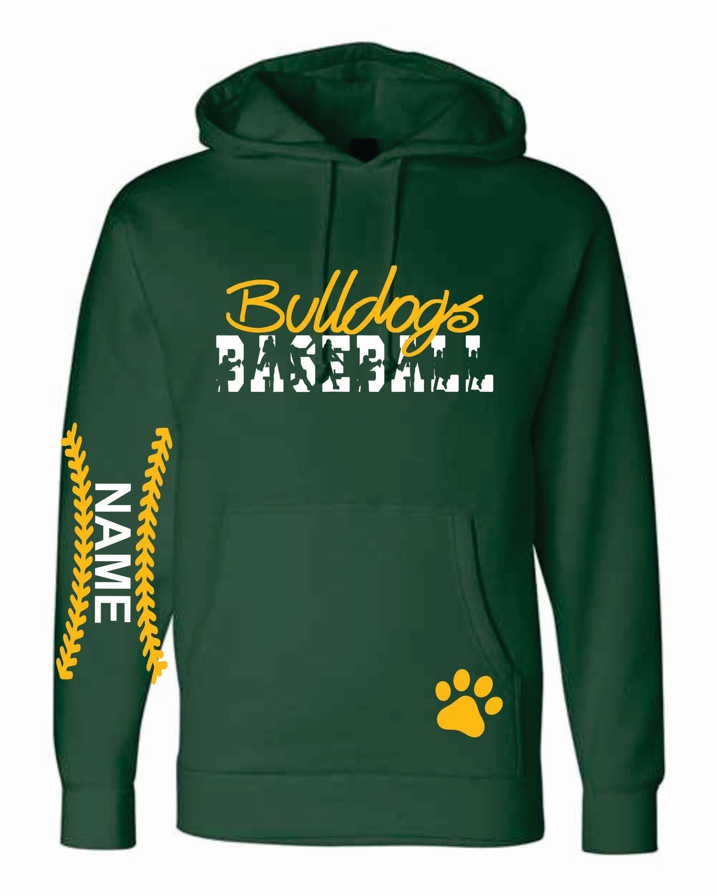 THS Bulldogs Baseball Silhouette Hoodie