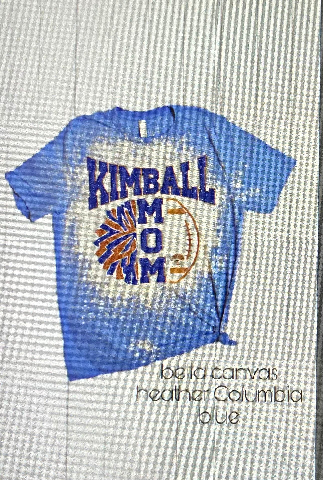 KHS Kimball logo Football/Cheer Mom Bleached tee