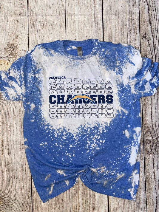 Manteca Chargers Game Day Bleached Tee