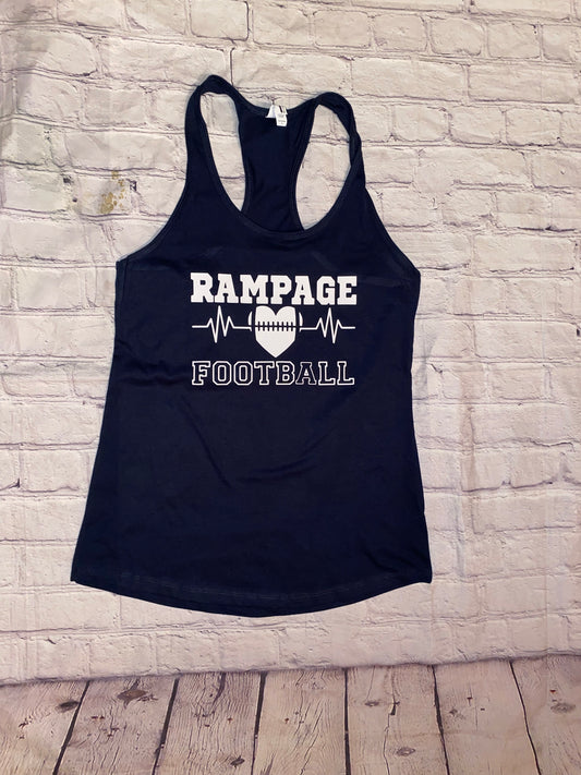 Rampage heartbeat  Ladies Racerback Tank