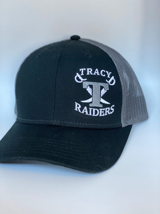 Tracy  Raiders Gray mesh snap back embroidered logo hat