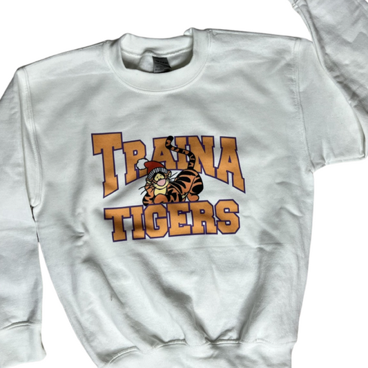 Traina Tigers Christmas spirit Day Crewneck Sweatshirt