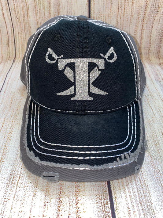 Tracy Raiders GLITTER Distressed game day cap